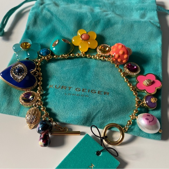 Kurt Geiger Floral Novelty Charm Bracelet - Picture 6 of 8
